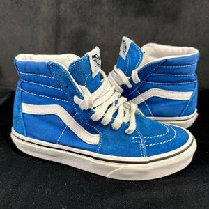 VANS Off The Wall Blue Suede High Top Sneakers Men’s Size 5 Women’s 6.5